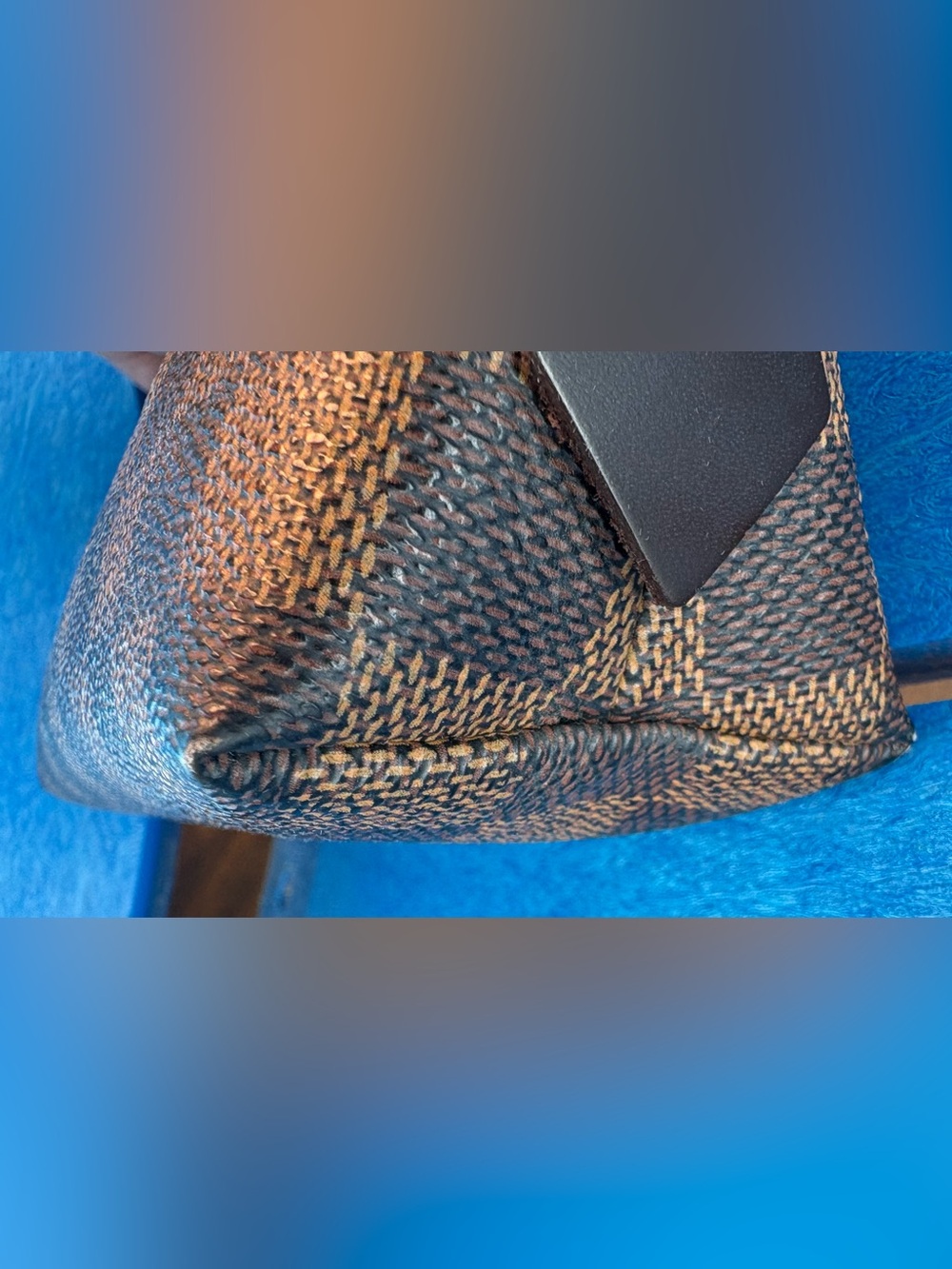 LV Damier Ebene Canvas Pouch with Gold - Picture 9 of 14